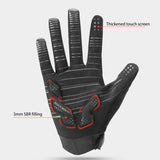 ROCKBROS Full Finger Cycling Gloves Bicycle Bike MTB Outdoor Sports Gloves Men Women Windproof Breathable Anti-slip Shock-absorbing