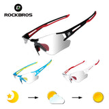 ROCKBROS Photochromic Cycling Glasses UV400 Outdoors Sports Sunglasses Bicycle Frameless Glasses Goggles Eyewear