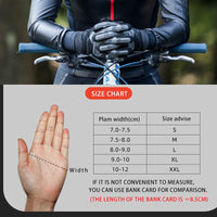 ROCKBROS Full Finger Cycling Gloves Bicycle Bike Sport Motorcycle Gloves SBR Thickened Palm Pad Shockproof Breathable Men Women