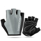 ROCKBROS Half Finger Cycling Glove Outdoor Sports Bicycle Bike Gloves Breathable Sponge Pad