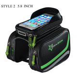 Cycling Bicycle Frame Bag MTB Road Bike Front Top Tube Bag Double Pouch Smartphone Touch Screen Pannier