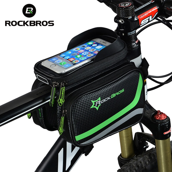 Cycling Bicycle Frame Bag MTB Road Bike Front Top Tube Bag Double Pouch Smartphone Touch Screen Pannier