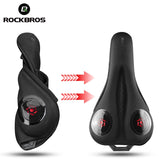 ROCKBROS Liquid Silicone MTB Bicycle Saddle Cover GEL Bike Seat Cushion Cover Hollow Breathable Comfortable Soft