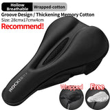 ROCKBROS Liquid Silicone MTB Bicycle Saddle Cover GEL Bike Seat Cushion Cover Hollow Breathable Comfortable Soft