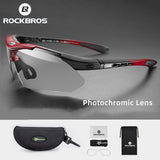 ROCKBROS Photochromic Cycling Glasses UV400 Outdoor Sports Sunglasses Ultralight MTB Bicycle Goggles Eyewear Men Fishing Bike Equipments