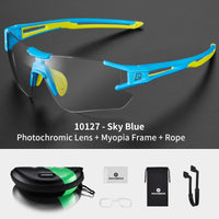 ROCKBROS Photochromic Cycling Glasses UV400 Outdoors Sports Sunglasses Bicycle Frameless Glasses Goggles Eyewear