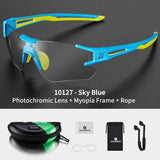 ROCKBROS Photochromic Cycling Glasses UV400 Outdoors Sports Sunglasses Bicycle Frameless Glasses Goggles Eyewear