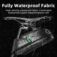 Rainproof Bicycle Saddle Bag Waterproof Bike Seatpost Bag Rear Tail Bag Refletive Large Capatity MTB Road Bike Bag Accessories