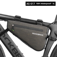 ROCKBROS Bicycle Frame Bag MTB Road Bike Triangle Bag Pouch Pannier Large Capacity Waterproof Bike Accessories