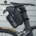 ROCKBROS Rainproof Bike Bicycle Rear Bag With Water Bottle Pocket Bicycle Tail Seat Saddle Bag Pouch