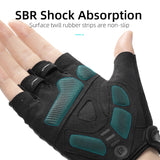 ROCKBROS Summer Half Finger Cycling Gloves Bicycle Bike Outdoor Sports Gloves Men Women Anti-slip Breathable Anti-sweat Reflective