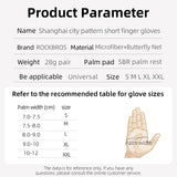 ROCKBROS Summer Half Finger Cycling Gloves Bicycle Bike Outdoor Sports Gloves Men Women Anti-slip Breathable Anti-sweat Reflective