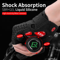 ROCKBROS Cycling Bicycle Gloves Half Finger MTB Road Bike Sport Gloves GEL Pad Shockproof Autumn Spring