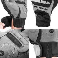 ROCKBROS Touch Screen Cycling Gloves Bicycle Bike Motorcycle Sport Gloves Winter Thermal Windproof Keep Warm Thick