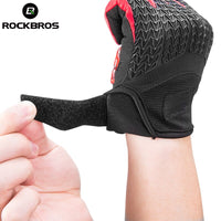 ROCKBROS GEL Full Finger Cycling Gloves Sports MTB Bike Bicycle Gloves Autumn Winter Windproof Touch Screen Shockproof