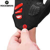 ROCKBROS GEL Full Finger Cycling Gloves Sports MTB Bike Bicycle Gloves Autumn Winter Windproof Touch Screen Shockproof