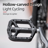 ROCKBROS Ultralight Nylon Bicycle Flat Pedals BMX MTB Road Bike Platform Pedals Seal Bearings