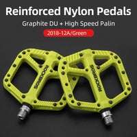 ROCKBROS Ultralight Nylon Bicycle Flat Pedals BMX MTB Road Bike Platform Pedals Seal Bearings