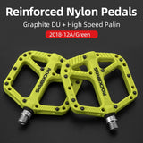 ROCKBROS Ultralight Nylon Bicycle Flat Pedals BMX MTB Road Bike Platform Pedals Seal Bearings