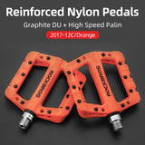 ROCKBROS Ultralight Nylon Bicycle Flat Pedals BMX MTB Road Bike Platform Pedals Seal Bearings