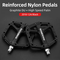 ROCKBROS Ultralight Nylon Bicycle Flat Pedals BMX MTB Road Bike Platform Pedals Seal Bearings