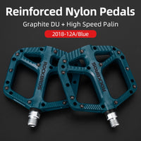 ROCKBROS Ultralight Nylon Bicycle Flat Pedals BMX MTB Road Bike Platform Pedals Seal Bearings