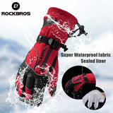 ROCKBROS Winter Cycling Gloves Skiing Snowboard Outdoor Sports Gloves Warm Thermal Waterproof Windproof