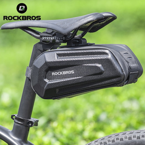 ROCKBROS 1.7L Bicycle Seatpost Bag MTB Road Bike Rear Tail Bag Waterproof Large Capatity Hard Shell Bike Accessories