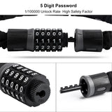 Cycling Bicycle Lock 5 Digital Password Combination MTB Road Bike Chain Lock Motorcycle E-Bike Security Anti-Theft