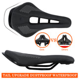 Comfortable Bicycle Saddle Mountaibn Road Bike Seat Cushion Pad Wear-resistant PU Leather Hollow