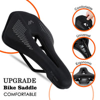 Comfortable Bicycle Saddle Mountaibn Road Bike Seat Cushion Pad Wear-resistant PU Leather Hollow