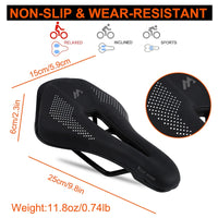 Comfortable Bicycle Saddle Mountaibn Road Bike Seat Cushion Pad Wear-resistant PU Leather Hollow