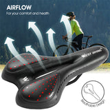 GEL Bicycle Saddle MTB Mountain Road Bike Seat Cushion PU Leather Comfortable Shockproof