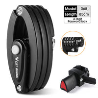 Cycling Foldable Bicycle Lock MTB Road Bike Chain Lock Combination Password Lock Scooter Electric E-Bike Safety Anti-Theft