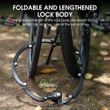 Cycling Foldable Bicycle Lock MTB Road Bike Chain Lock Combination Password Lock Scooter Electric E-Bike Safety Anti-Theft