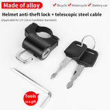 Mini Bicycle Cable Lock Handlebar Hook MTB Road Bike Helmet Lock Motorcycle E-Bike Bag Lock