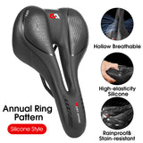 Silica GEL Bicycle Saddle MTB Mountain Road Bike Cushion Seat Saddle Breathable Hollow Soft Shock Absorbing