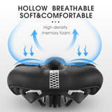 Silica GEL Bicycle Saddle MTB Mountain Road Bike Cushion Seat Saddle Breathable Hollow Soft Shock Absorbing