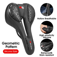 Silica GEL Bicycle Saddle MTB Mountain Road Bike Cushion Seat Saddle Breathable Hollow Soft Shock Absorbing