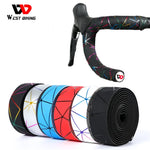 WEST BIKING Soft Bicycle Handlebar Tape EVA PU Bike Bar Tape Professional Cycling Damping Anti-Vibration Wrap With 2 Bar Plugs