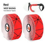 WEST BIKING Soft Bicycle Handlebar Tape EVA PU Bike Bar Tape Professional Cycling Damping Anti-Vibration Wrap With 2 Bar Plugs