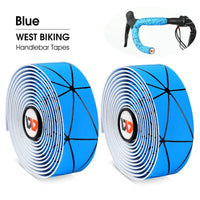 WEST BIKING Soft Bicycle Handlebar Tape EVA PU Bike Bar Tape Professional Cycling Damping Anti-Vibration Wrap With 2 Bar Plugs