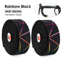 WEST BIKING Soft Bicycle Handlebar Tape EVA PU Bike Bar Tape Professional Cycling Damping Anti-Vibration Wrap With 2 Bar Plugs