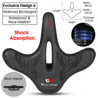 Flat Widen Ergonomic Bicycle Saddle Comfortable Cushion Pad MTB Road Bike Saddle Breathable Shockproof Cycling Seat