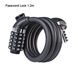 1.8m Bicycle Lock Password Key Lock Anti Theft Bike Steel Cable Lock Safety MTB Road Bike Security Lock