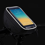 6 inch Waterproof Bicycle Front Handlebar Bag Cell Mobil Phone Bag Cycling MTB Road Bike Top Tube Frame Bag Touch Screen Pouch