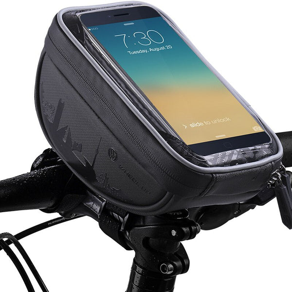 6 inch Waterproof Bicycle Front Handlebar Bag Cell Mobil Phone Bag Cycling MTB Road Bike Top Tube Frame Bag Touch Screen Pouch