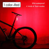 Bike Tail Light Bicycle Rear Light Cycling Warning Light Lamp LED Waterproof MTB Road Bike USB Rechargeable Polychromatic