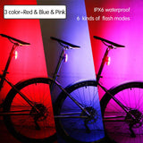 Bike Tail Light Bicycle Rear Light Cycling Warning Light Lamp LED Waterproof MTB Road Bike USB Rechargeable Polychromatic