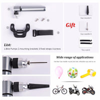 Portable Bicycle Mini Air Pumps Bike Hand Pump Schrader Presta Valve Tire Ball Inflator MTB Road Bike Motorcycle Inflators 84g 160PSI